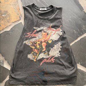 Daydreamer Black Vintage-Style Graphic Muscle Tee -